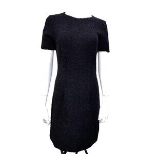 Vintage United Colors Of Benneton Italy Shag Fleece Knit Dress Black Size M